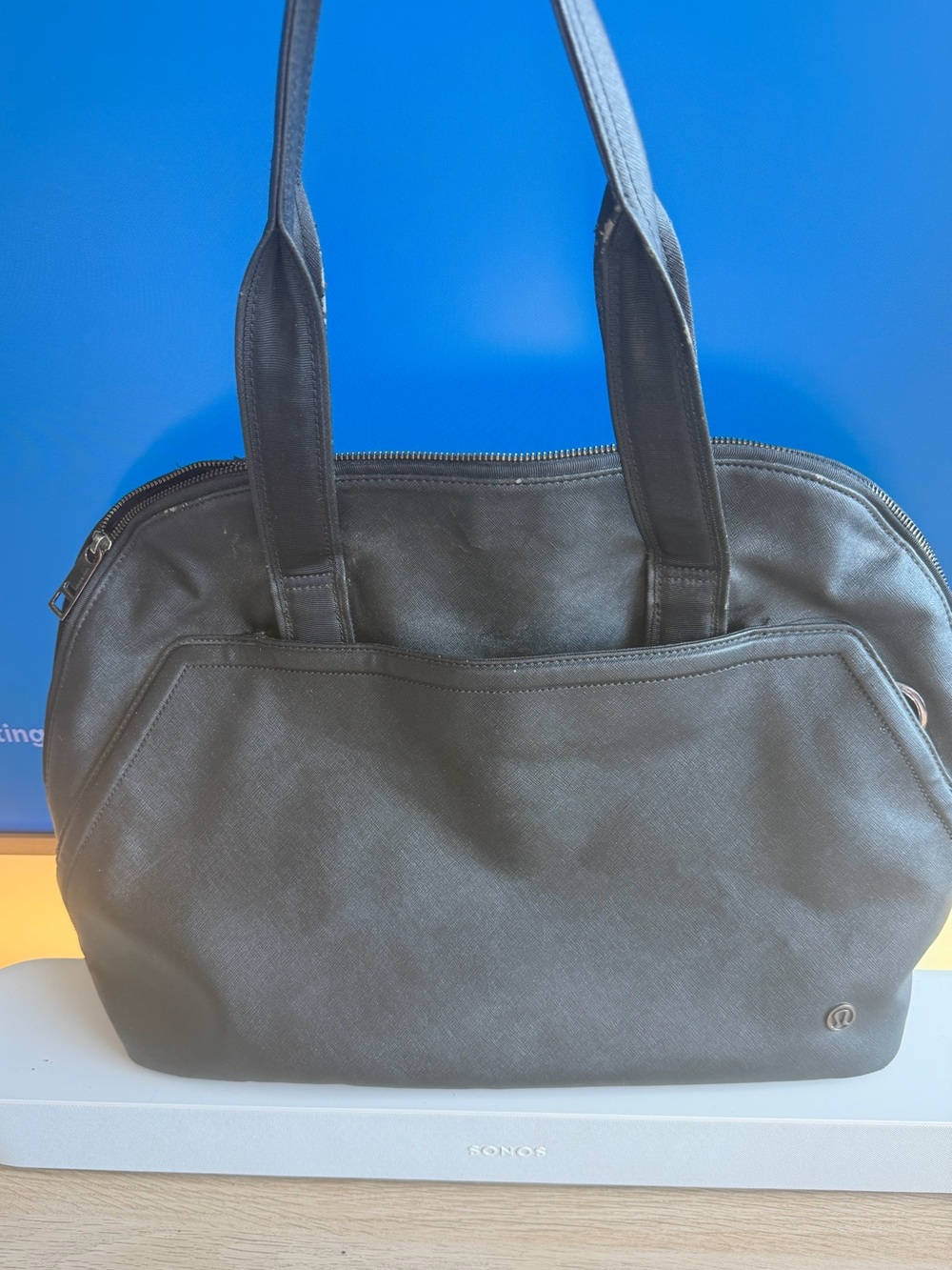 lululemon athletica all day Black Shoulder Tote Bag